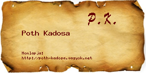 Poth Kadosa névjegykártya